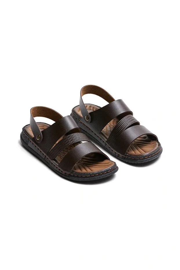 Anatomical Men's Sandal Slipper 11651 Brown