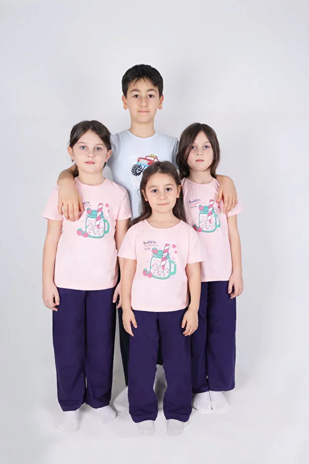 Boys Cotton Short Sleeve Printed Pajama Set