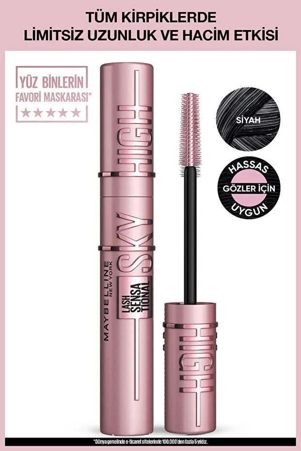 Maybelline New York Lash Sensational Sky High Mascara - Unlimited Length and Volume Effect on Lashes
