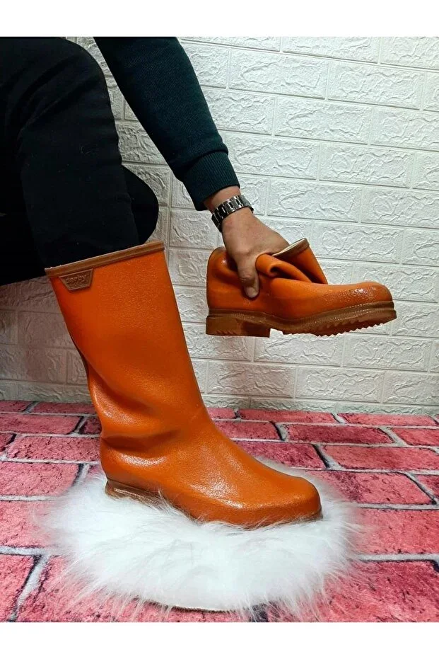 Safi Rubber Inner Fleece Non-Slip Crepe Boot Long 33cm
