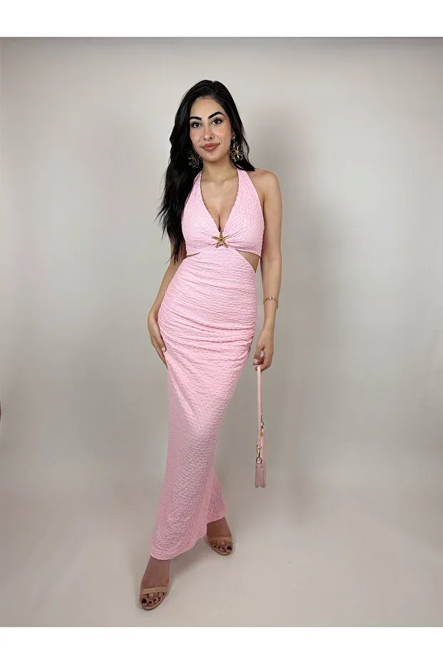 Women's Trend Starfish Accessory Back Slit Tie Dress
