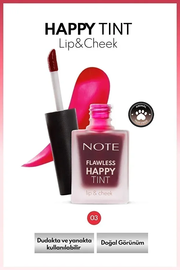 Flawless Happy Tint Lip & Cheek Lip and Cheek Colorant Liquid Blush - 03 Sweet Pink - Pink
