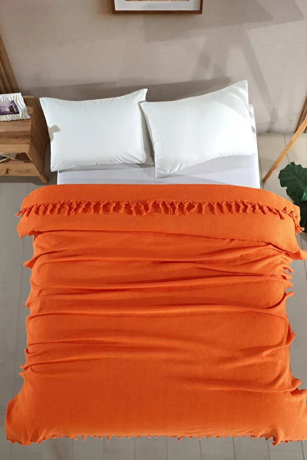 Double Bed Natural Duvet Cover Pike 210x240 Orange