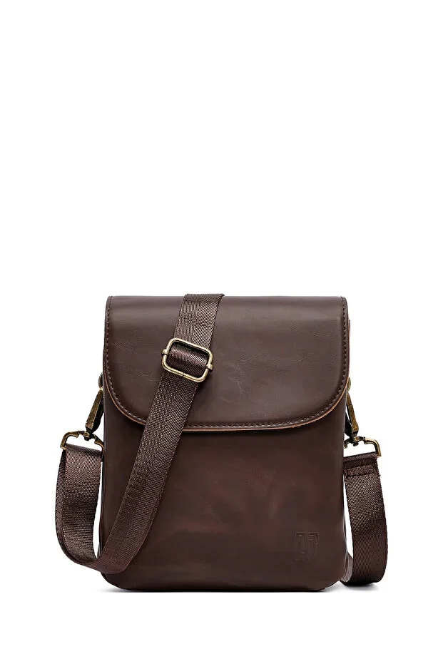 Men's Brown Messenger Bag 25SBD300918