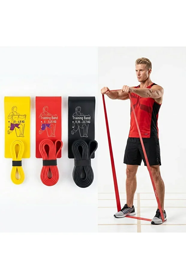 Resistance Band Set 6-11-22 KG 3-Piece | Muscle Building, Pilates, Resistance Band – Exercise Bands