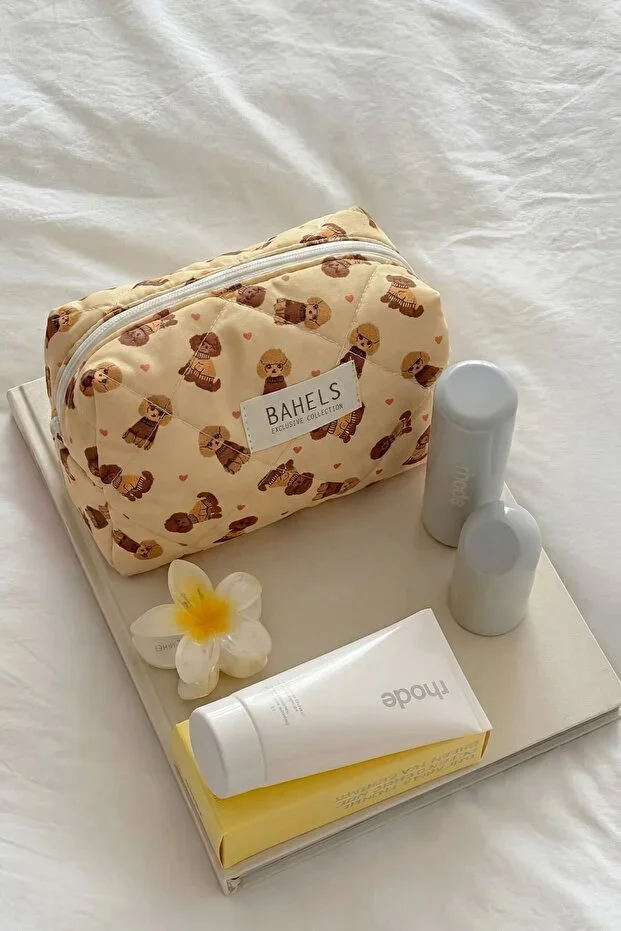 Honey Puppy Makeup Bag
