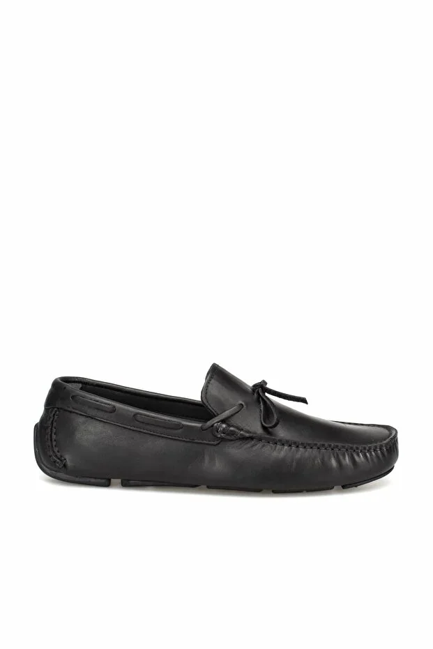 Black Genuine Leather Men's Loafer