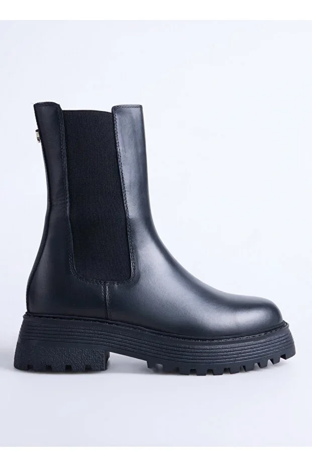 Black Women's Leather Boot VICENTE NEW