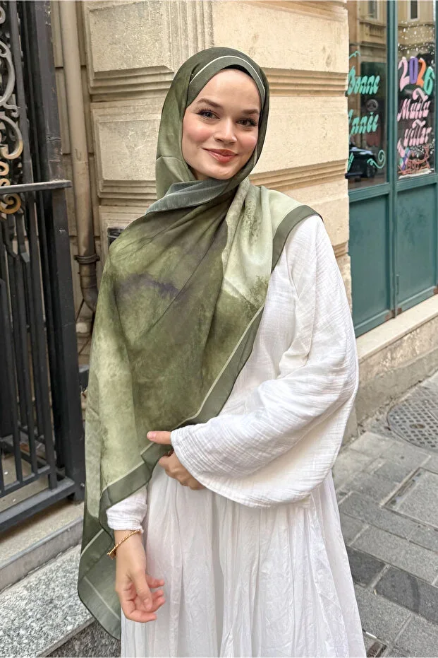 Amber Patterned Soft Cotton Scarf