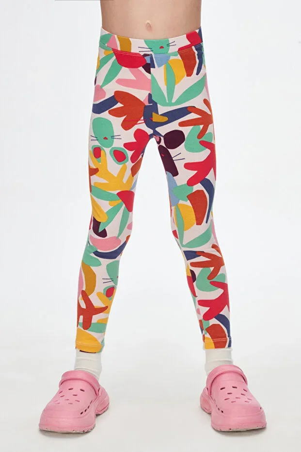 Cutouts Foliage Girls' Summer Printed Tights