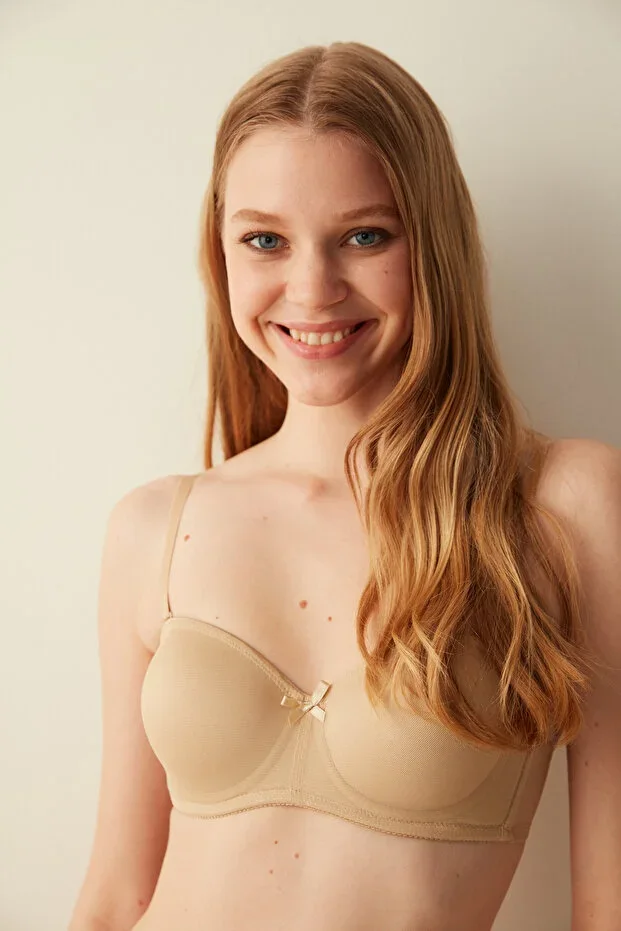 Skin Tone Supportive Underwired Padded Strapless Lotus Bra