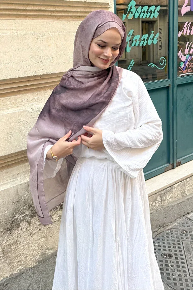 Amber Patterned Soft Cotton Scarf
