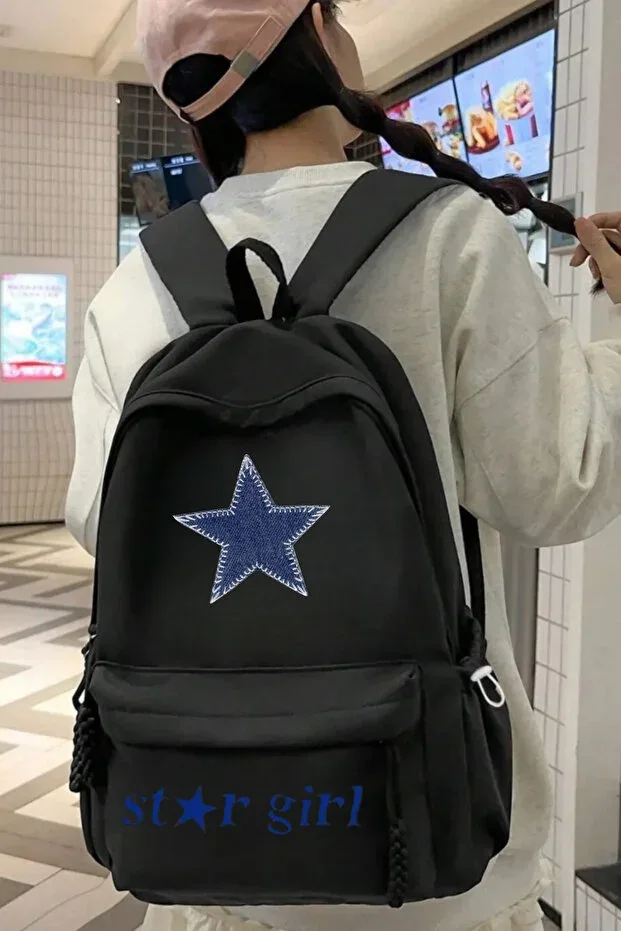 Star Detail Printed School, Dershane, Course Backpack