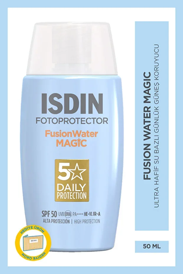 Fotoprotector Fusion Water Magic Spf50 50 ml Water-Based And Non-Staining Face Sunscreen