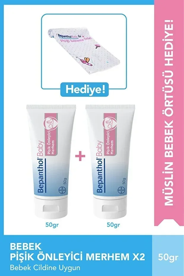 Diaper Rash Cream 50 gr Double Set Muslin Baby Blanket Gift