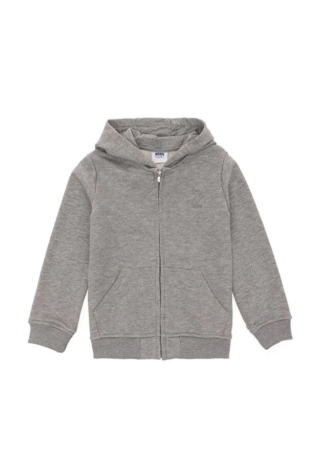 Boys Grey Melange Basic Sweatshirt 50289144-VR086