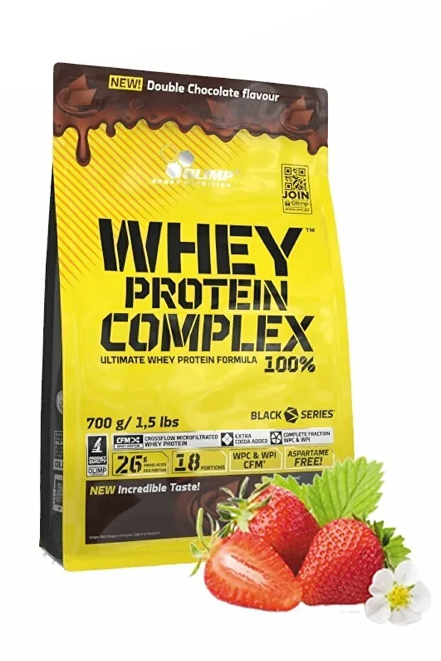 Whey Protein Strawberry Flavored 700 Gr Powder Bcaa Glutamine Arginine Energy Strength Vitamin Endurance
