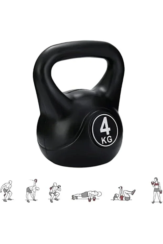 4 kg kettlebell teapot type dumbbell weight Black