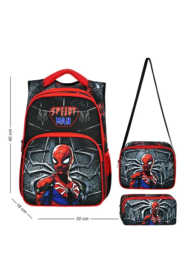 Giza Spider-Man Primary School Bag Lunch Bag 3-piece set