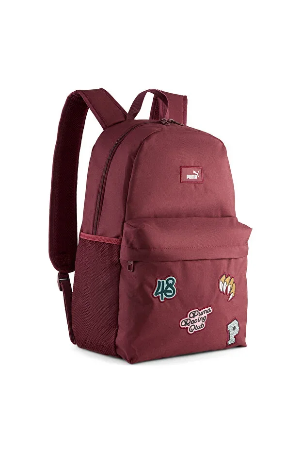 Phase Patch Unisex Burgundy Daily Style Backpack 09173020