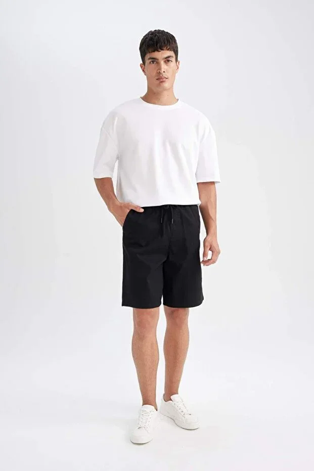 Relax Fit Cotton Bermuda Shorts D7917AX24SM