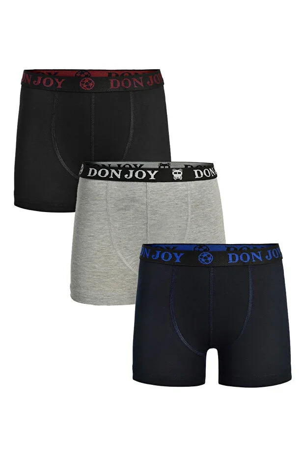 Boys' 3-Pack Jersey Cotton Boxer with Elastic Waistband