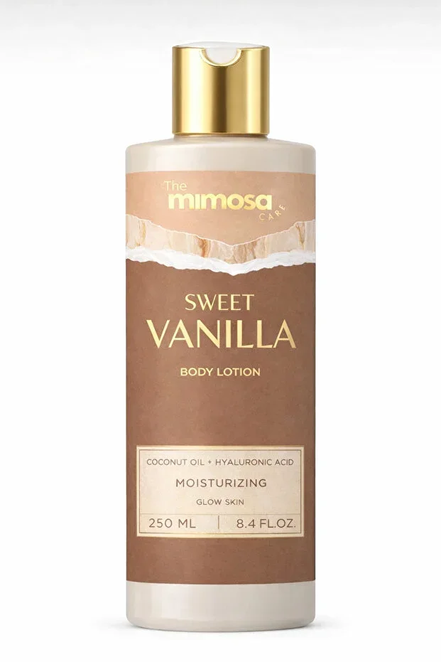 Vanilla Scented Intense Moisturizing Body CREAM - Panthenol, Coconut Oil, Hyaluronic Acid