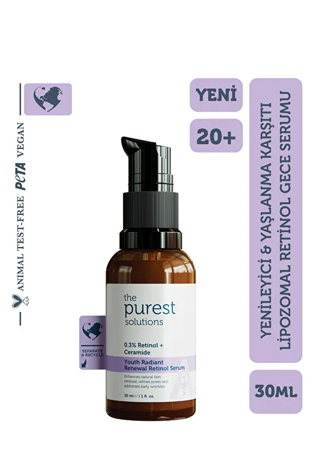 The Purest Solutions Renewing & Anti-Aging Liposomal Retinol Night Serum 20+, 30ml