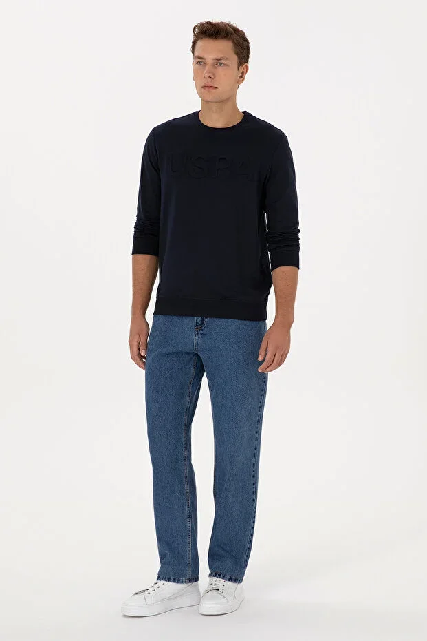 Men's Blue Loose Fit Jean Trousers 50316575-DN0022
