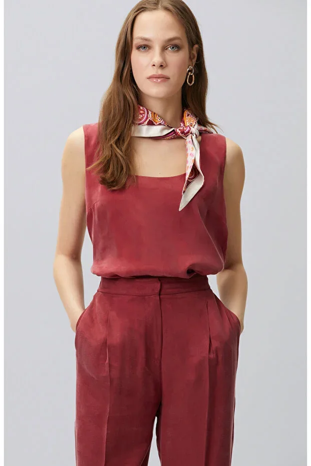 Network N-Green Cherry Cupro Blouse
