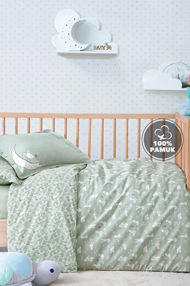 Rabbit Ranforce Baby Duvet Cover Set