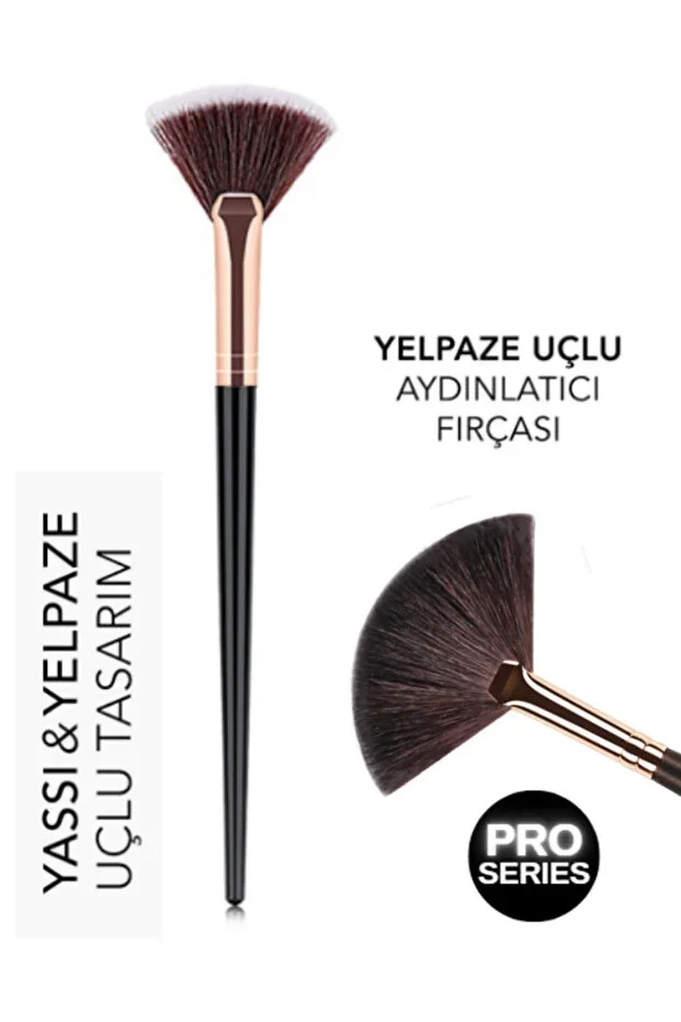 Makeup Brush Set Highlighter Brush Fan Tip Soft and Dense Bristle Professional Makeup Brush