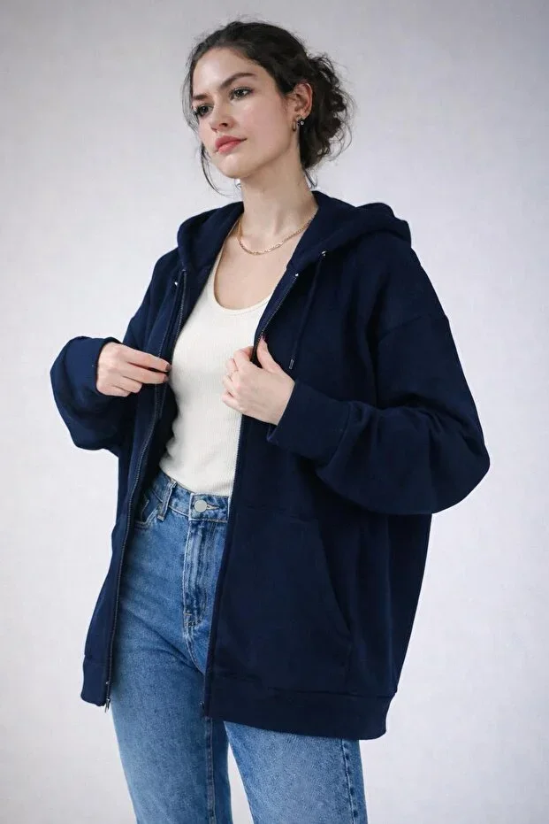 UNISEX SEASONAL 2-THREAD ZIPPERED HOODIE (NOT FLEECE LINED)