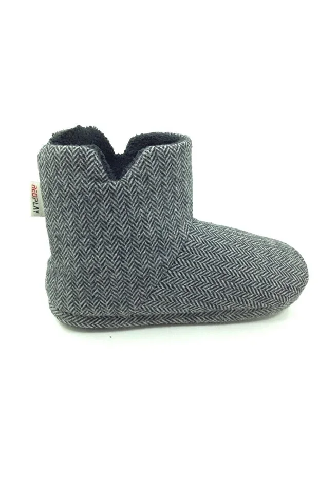 Men's Winter Slippers House Boots Herringbone