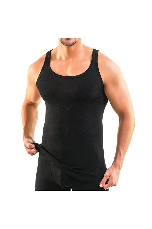5'li Box Premium Classic Men's Undershirt Alexander Extra Long - Combed Fine Ribbed Organic Cotton
