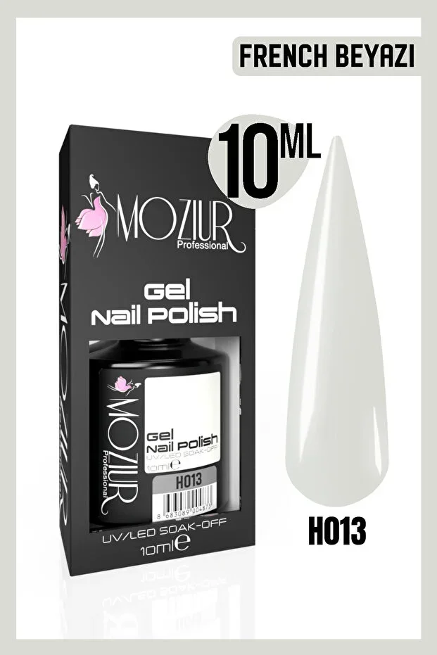 MOZIUR Permanent Nail Polish UV LED H013 FRENCH RK WHITE (MAIN COLORS) 10ml