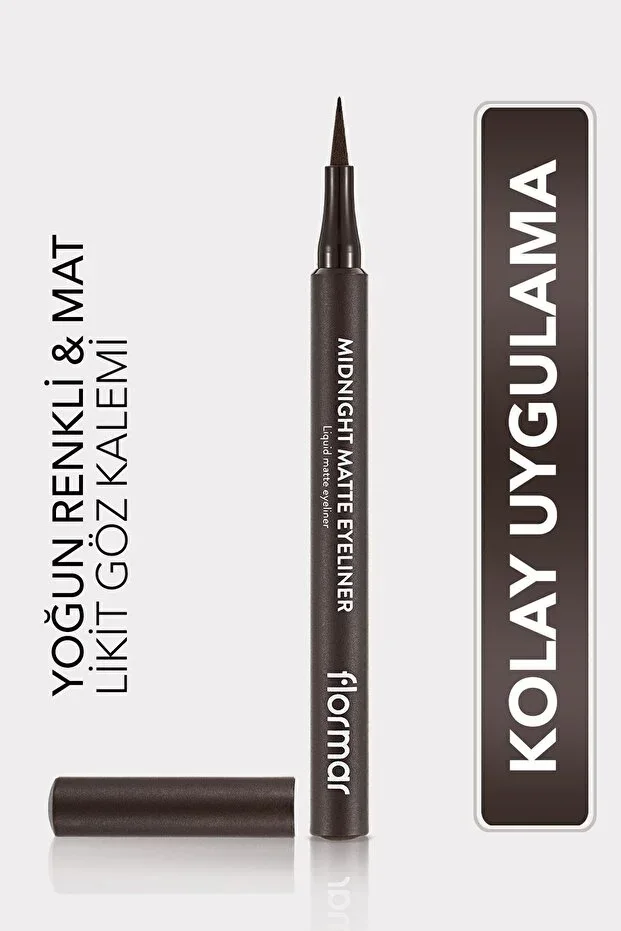 Mat Likit Kalem Eyeliner (BROWN) - Midnight Matte Eyeliner - 002 Brown - 8690604641659