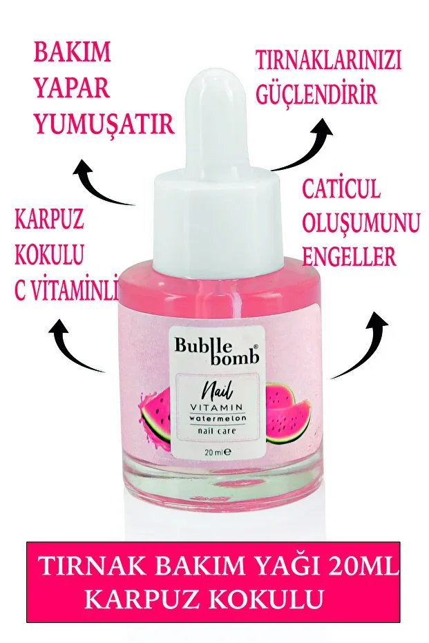 BUBBLEBOMB Nail Care Oil 20 ml Watermelon Scented