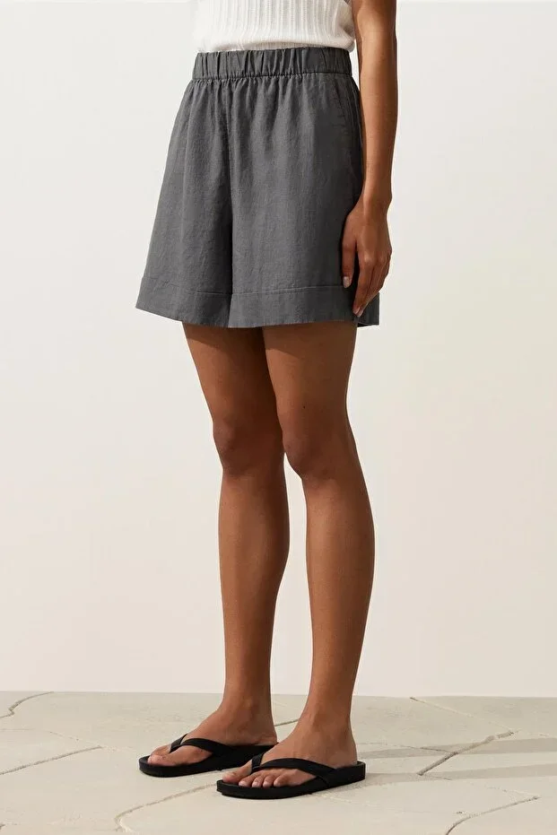 Oysho 100% linen bermuda