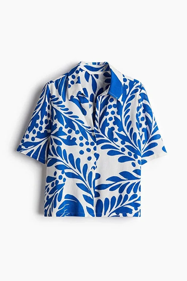 H&M Krinkle Viscose Shirt