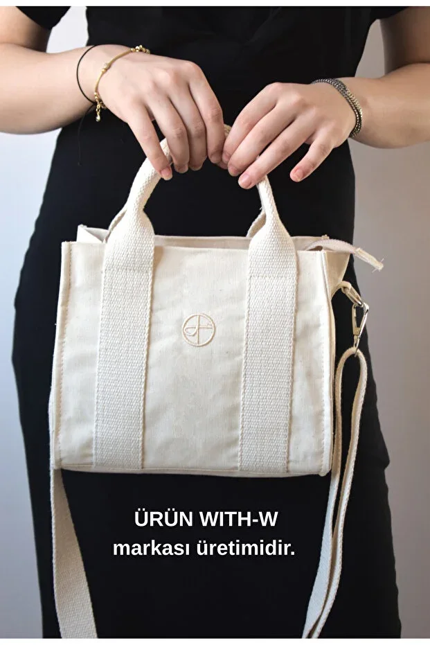 Wıth -w Women's Canvas Crossbody Tote Handbag and Shoulder Bag