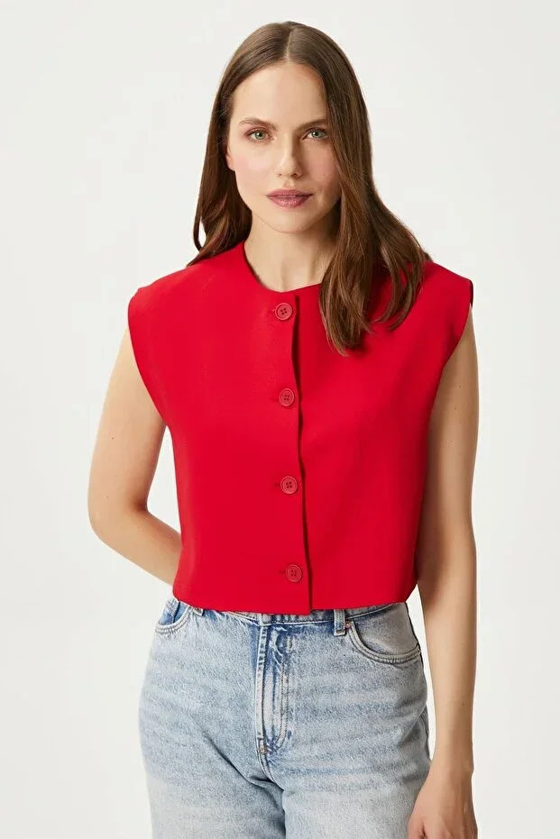 Women's Power Red Lined Woven Vest