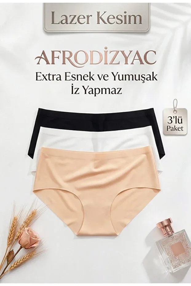 3-Piece Extra High Waist Laser Cut Seamless No-Mark Panty (Extra Soft & Extra Stretchy)