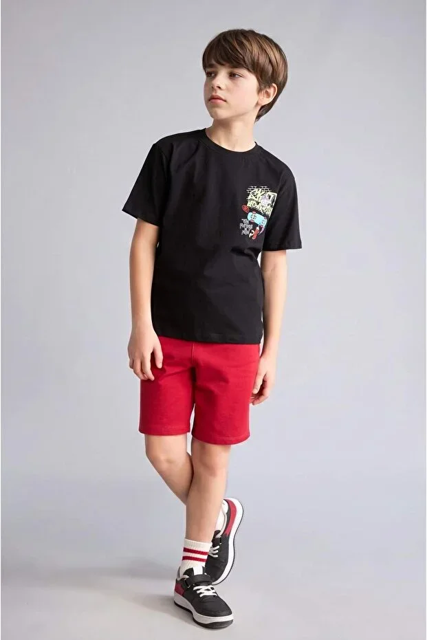 100% Cotton Oversize Sweatshirt Fabric Shorts For Boys H2027A826SM