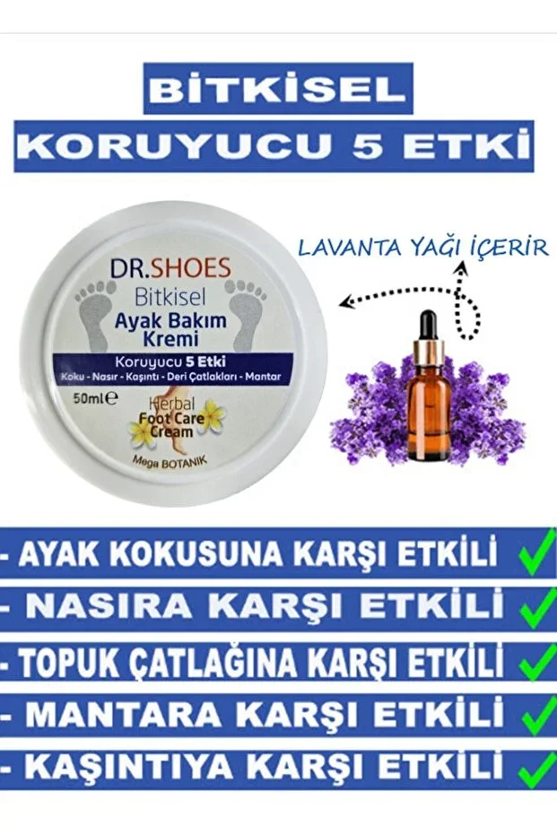 Herbal Foot Care Cream - Anti-Odor Foot Cream 50 Ml. Protective 5 Effects