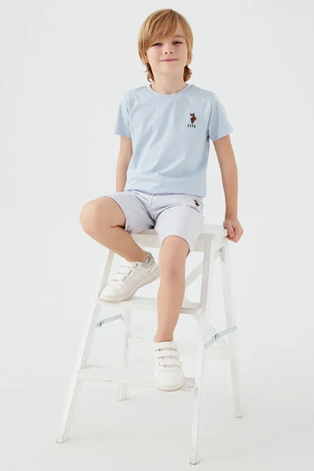 U.S. Polo Assn. Boys Blue Bermuda Set