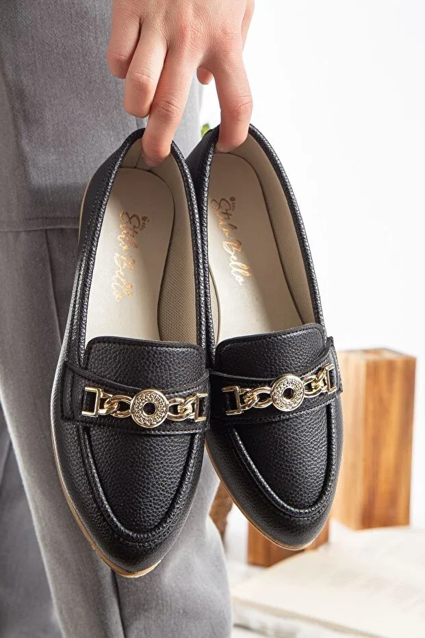 Women's Ballet Flats with Buckle Detail Chic Comfortable Orthopedic Casual Shoes
