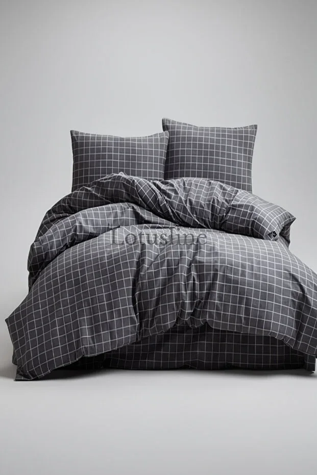 Home Minikaro Smoked Single Cotton Duvet Cover Set Double Sided
