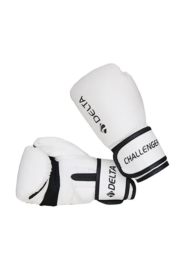Challenger Dura-Strong White-Black Boxing Gloves