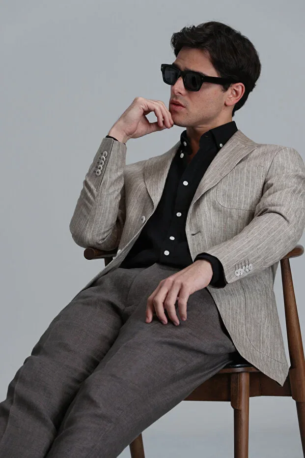 Jak Spor Men's Blazer Jacket Slim Fit Beige